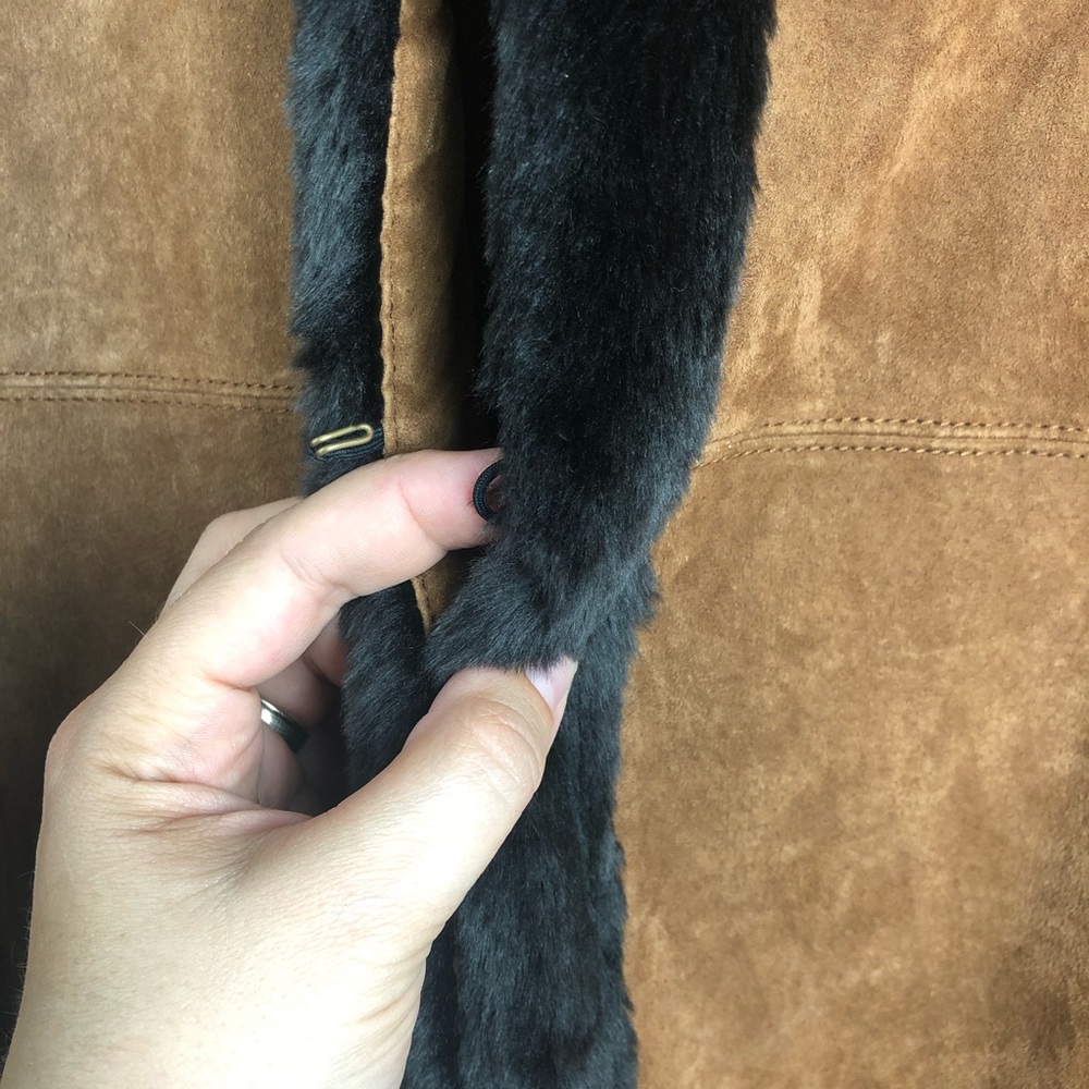 Margaret Godfrey Suede Coat w/ Embroidery, 22W. - Picture 4 of 6